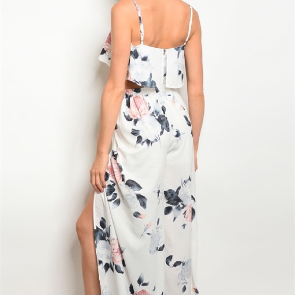 2 Piece Floral Jumpsuit - Picture 7 of 8